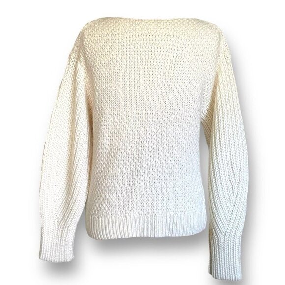 Wilfred Aritzia Womens Limerick Sweater Sz M Cream Wool Mohair Alpaca Minimalist - Picture 7 of 8